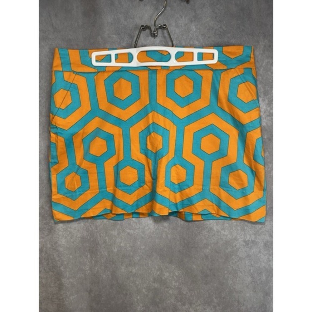 Loudmouth Women's South Beach Golf Skirt Skort Orange Teal‎ Blue sz 12